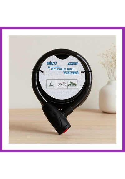 Bezos Anahtarlı Çelik Tel Bisiklet Ve Motor Kilidi 20mm X 150cm Bty Diğer