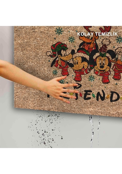 Tr Yeni Yıl Özel Tasarım Kapı Paspası, Yılbaşı Renkleri Ve Şık Süslemeler İle Su Geçirmez, İç Ve Dış Mek Diğer
