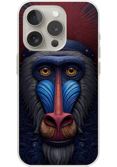 Apple Uyumlu iPhone 15 Pro Max Şeffaf Kılıf Tablo 4 Tasarımlı