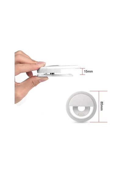 Zore Youtuber Led Selfie Led Işıklı Telefon Tutucu Makyaj Işığı Ring Light Usb Girişli