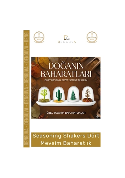 Baharatlık Mutfak Dekorasyon Kar Küresi Figürlü Akrilik Şık Pratik Shakers Dört Mevsim Baharatlık Çok Renkli