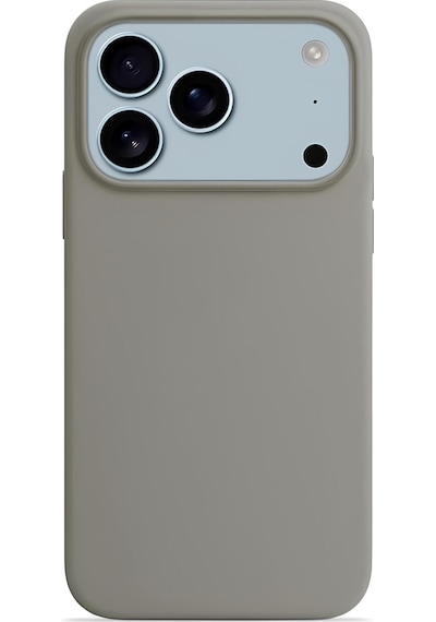 Apple Uyumlu iPhone 17 Pro Max Soft Touch Lansman Silikon Kılıf Gri