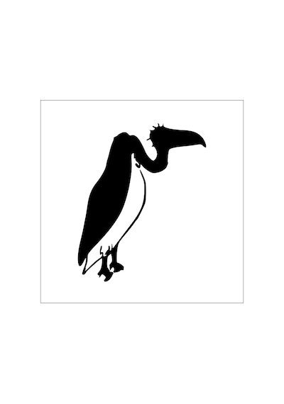 Akbaba Folyo Sticker 160cm Uzunluk Siyah