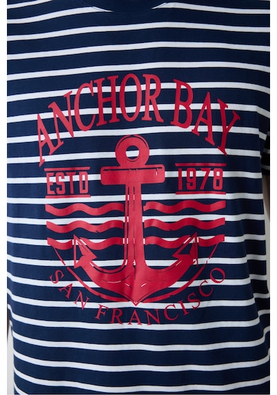 Penti Stripe Anchor Çok Renkli Şortlu Pijama Takımı