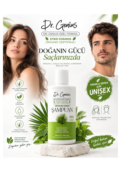 Dr. Genius Organik Dökülme Karşıtı Şampuan - 300 Ml