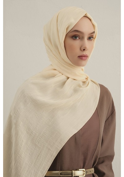 Armine Lyocell Şal - 3 - Krem 60