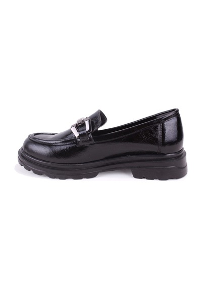 Dagoster Dza07-90814 Siyah Rugan Günlük Loafer Kadın Ayakkabı