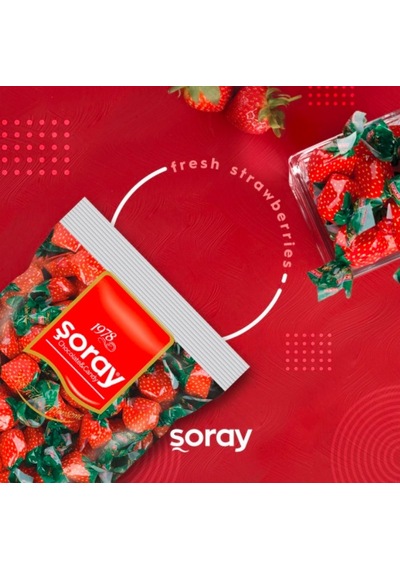 Şoray Point Classic Çilek Aromalı Sert Şeker 950 G