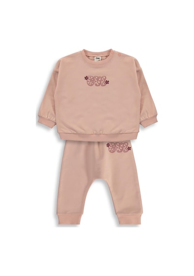 Civil Baby Cvl Baskılı Basic 6-18 Ay Takım - Pembe Pudra Pembesi