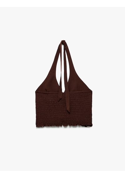 Koton Viskon Halter Yaka Boyundan Bağlamalı Kolsuz Gipeli Crop Bluz Kahverengi 5sal30041ıw Kahve Koton Viskon Halter Yaka Boyundan Bağlamalı Kolsuz Gipeli Crop Bluz Kahverengi 5sal30041ıw Kahve