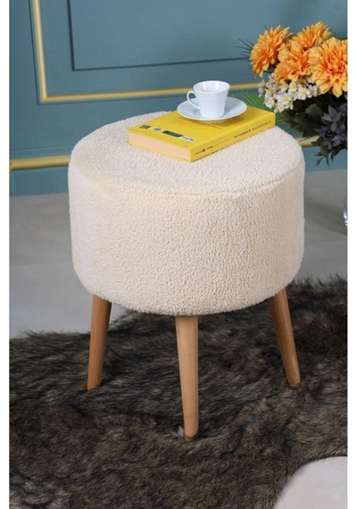 Pufly Peluş Çok Amaçlı Dekoratif Puf Koltuk Dekoratif Puf Ayaklı Krem Puf Krem 35 Cm Ahşap Ayaklı Yuvarlak Puf Pufly Peluş Çok Amaçlı Dekoratif Puf Koltuk Dekoratif Puf Ayaklı Krem Puf Krem 35 Cm Ahşap Ayaklı Yuvarlak Puf