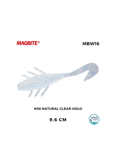 Magbite Pull Grab 9.6cm 06 Natural Clear Holo Kokulu Silikon Yem 5 Adet