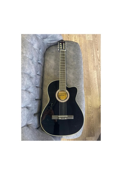 Ccg100 Siyah Kesik Kasa Klasik Gitar 4/4 Gitar -metot- Kılıf- Pena- Akort Cihazı