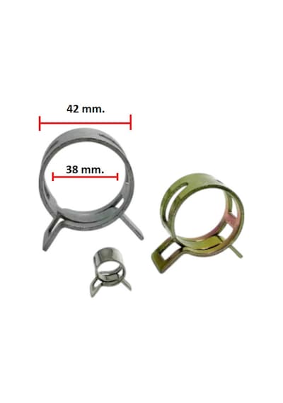 Gutsy 44yck Yaylı Hortum Kelepçesi - 38mm-42mm Sızdırmaz Çelik Kelepçe Endüstriyel Tip Yaylı Kelepçe - Yakıt, Su Ve Hava Hortumu İçin Uygun