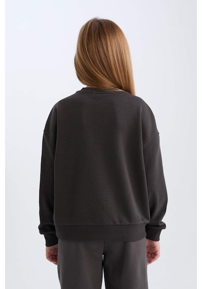 Defacto Oversize Geniş Kalıp Bisiklet Yaka Baskılı Sweatshirt Kız Çocuk D4386A824WN Antrasit Defacto Oversize Geniş Kalıp Bisiklet Yaka Baskılı Sweatshirt Kız Çocuk D4386A824WN Antrasit