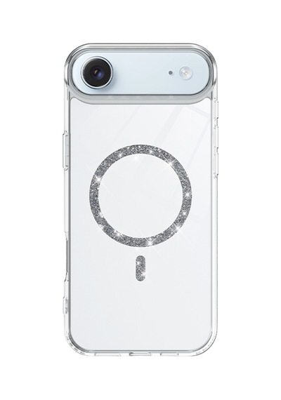 Apple iPhone  Uyumlu,  17 Air Live Diamond Magsafe Kapak - Şeffaf