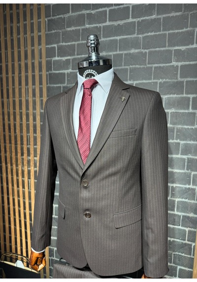 Dupont Classics Dupont Erkek Slim Fit 6 Drop Çizgili Viskon Mono Yaka Çift Düğme Çift Yırtmaç 2 Li Takım Elbise Kahverengi Dupont Classics Dupont Erkek Slim Fit 6 Drop Çizgili Viskon Mono Yaka Çift Düğme Çift Yırtmaç 2 Li Takım Elbise Kahverengi
