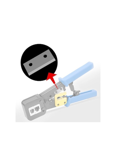 5 Adet - Yeni Nesil Rj45 Ez Konnektör Sıkma Pensesi Bıçağı - Yedek Bıçak Pense Dahil Değildir