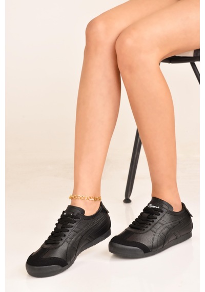 Unisex Spor Ayakkabı Kaymaz Taban Sneakers Siyah