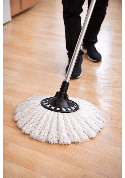 2'li Mop Set Çizmez Mikrofiber Başlık Döner Paspas Havlu Yedeği - Mop Uçlarına Uygun Temizlik Bezi