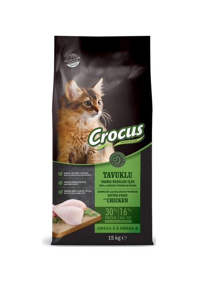 Crocus - 2 - Tavuk Etli Yavru Kedi Maması - Drnds - 15 Kg
