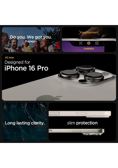 İphone 16 Pro İle Uyumlu Kılıf Ultra Hybrid Natural Titanium - Acs08127