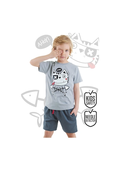 Ahoy Kedi Erkek Çocuk Yazlık T-shirt Şort Takım