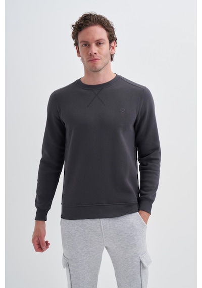 Cazador 56150 Erkek Bisiklet Yaka Sweatshirt Antrasit