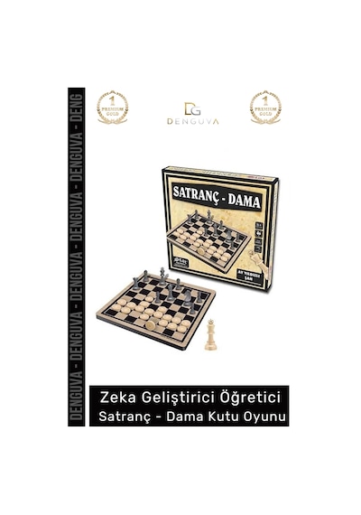 Premium Eğitici Zeka Geliştirici Öğretici Eğlence Aile Parti Yılbaşı Etkinlik Dama Satranç