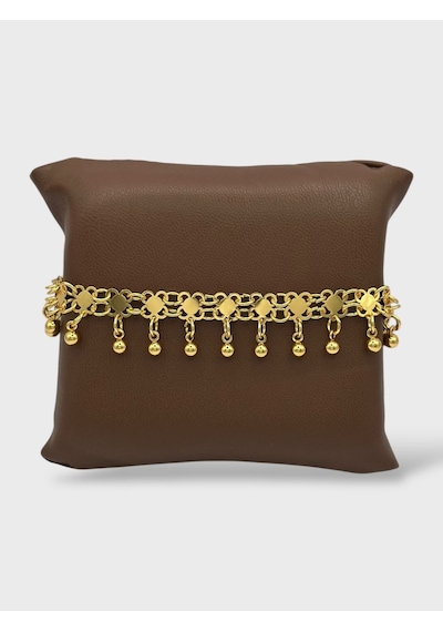 Arnes Jewelry Çelik 22 Ayar Altın Kaplama Küçük Boy Kişnişli Bileklik Ar616nes Ar643nes Gold
