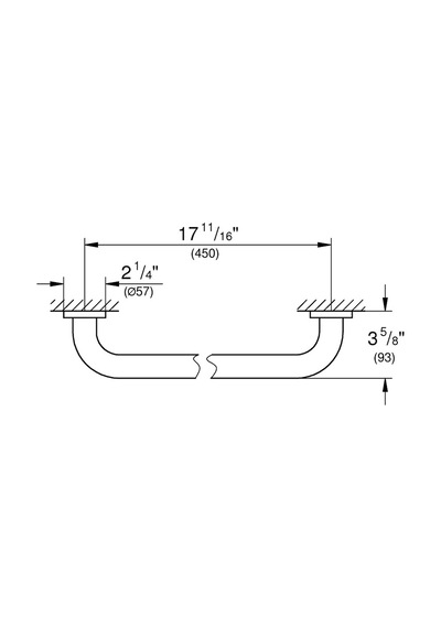 Grohe Tutunma Barı 45 Cm Essentials Krom - 40793001