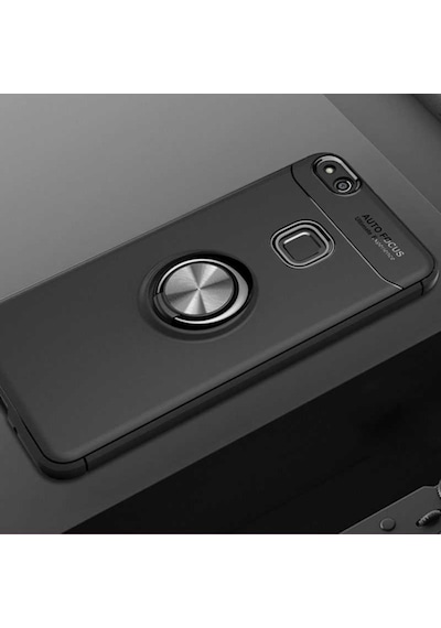 Huawei P10 Lite Kilif Yüzüklü Tam Korumali Silikon Kapak 418746490