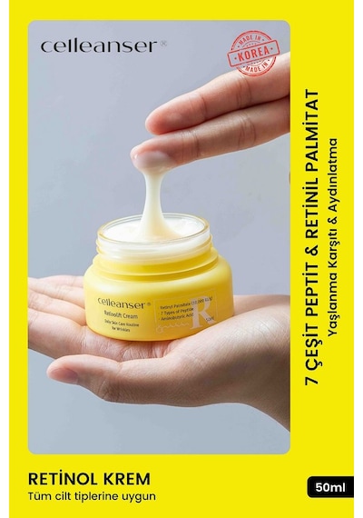 7 Çeşit Peptit & Retinil Palmitat İçeren Ve Aydınlatıcı Retinol Krem 7 Çeşit Peptit & Retinil Palmitat İçeren Ve Aydınlatıcı Retinol Krem