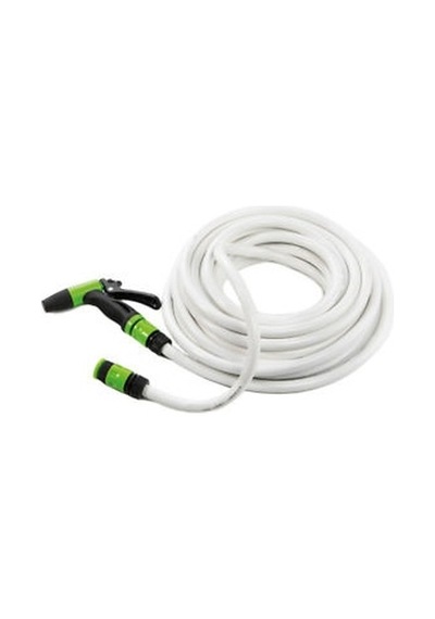 Marin 15 Metre Beyaz PVC Hortumlu Tabancalı Güverte Yıkama Seti