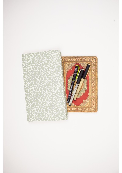Kitap Kılıfı Kumaş Kitap Koruyucu A5 Defter Ve Kitap Uyumlu Yeşil