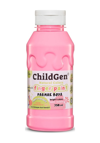 Childgen Süper Yıkanabilir Parmak Boya 350ml - Pembe