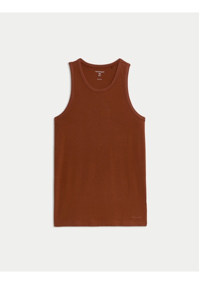 Marks & Spencer Supima Pamuk Modal Karışımlı Kolsuz Atlet T07001620a Kahverengi