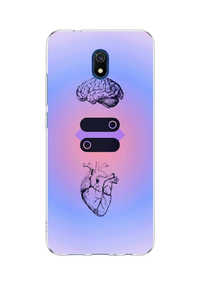 Redmi 8a Uyumlu Mantık Ve Duygu Temalı Baskılı Silikon Kılıf