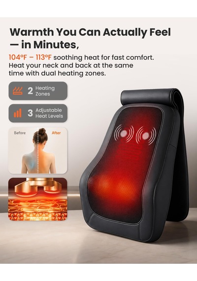 Comfıer Boyun Masajı, Shiatsu Masajı 4d Yoğurma Sırt Masajı, Boyun İçin Masaj Yastığı, Omuz Sırtı, Erkekler, Kadınlar, Anne, Baba İçin Hediyeler Comfıer Boyun Masajı, Shiatsu Masajı 4d Yoğurma Sırt Masajı, Boyun İçin Masaj Yastığı, Omuz Sırtı, Erkekler, Kadınlar, Anne, Baba İçin Hediyeler