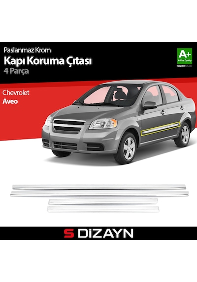 S-Dizayn Chevrolet Aveo Sd Kapı Koruma Çıtası Krom 2006-2010