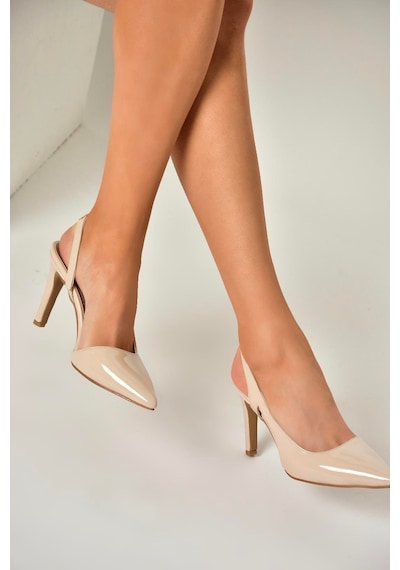 Fox Shoes U404589408 Ten Rugan İnce Topuklu Kadın Ayakkabı Ten