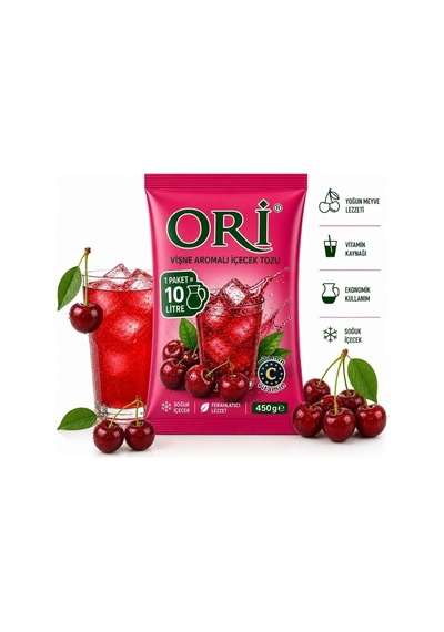 Ori Vişne Aromalı Soğuk Şerbetlik İçecek Tozu 450 Gr