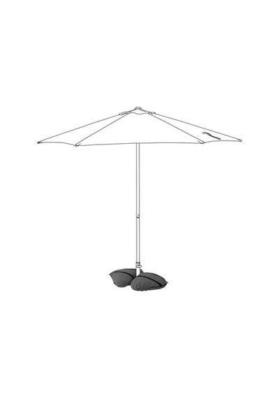 Ikea Iggön Güneş Şemsiyesi Tabanı, Koyu Gri, 60x60 Cm