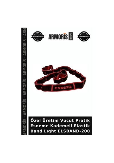 Özel Üretim Vücut Pratik Esneme Kademeli Elastik Band Lıght Elsband-200 Çok Renkli
