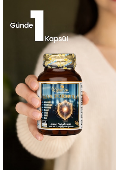 Max Formula Güçlü Bağışıklık C Vitamini, Beta Glukan, Kara Mürver, Sarımsak, D3, Çinko 30kapsül