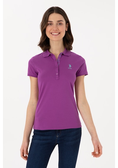 U.S. Polo Assn. Kadın Mor Basic Polo Yaka Tişört 50300896-VR037