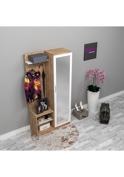 Orkide Aynalı Portmanto Mdf Sis Gri Orkide Aynalı Portmanto Mdf Sis Gri
