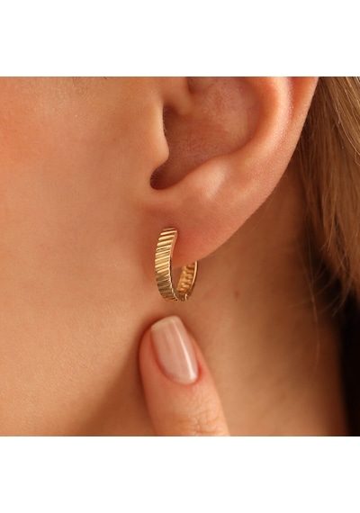 Sembol Gold Altın Halka Küpe 1.5 CM