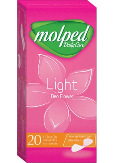 Molped Light Deo Flower Normal Günlük Ped 20'li
