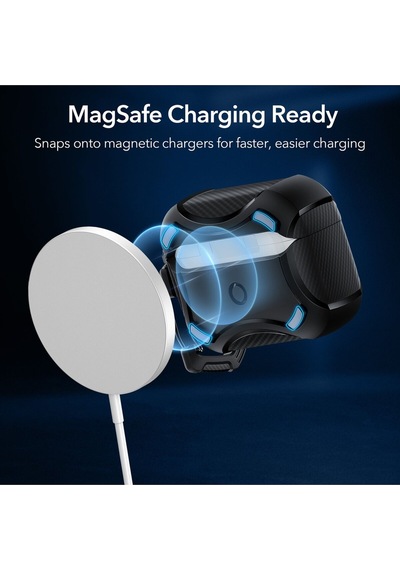 Apple AirPods Uyumlu Pro / Pro 2 Kılıf - Cyber Armor Tough Halolock Magsafe Kılıf